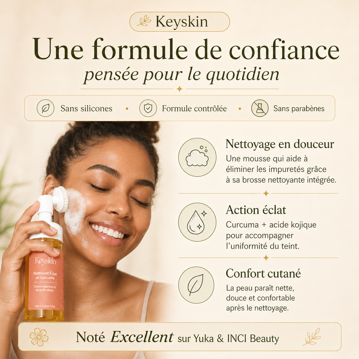 Nettoyant Peau Lumineuse au Curcuma