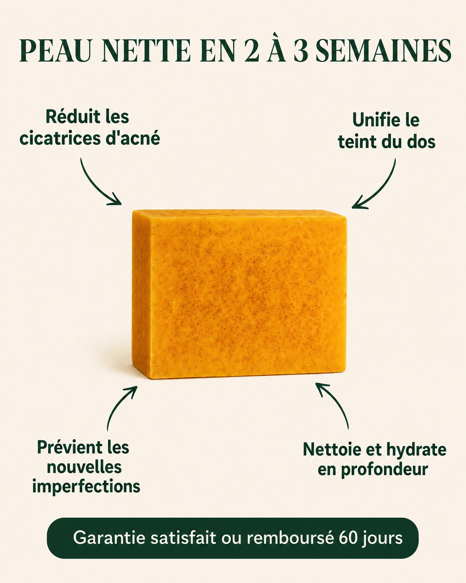 Savon au Curcuma — Anti-Boutons dans le Dos